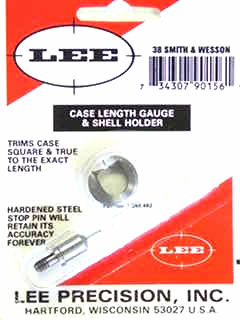 38 S&W LEE CASE LENGTH GAUGE/SHELL HOLDER