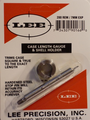 7mm EXP/280 REM LEE CASE LENGTH GAUGE/SHELL HOLDER