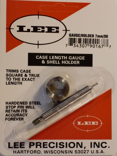 7mm/08 LEE CASE LENGTH GAUGE/SHELL HOLDER