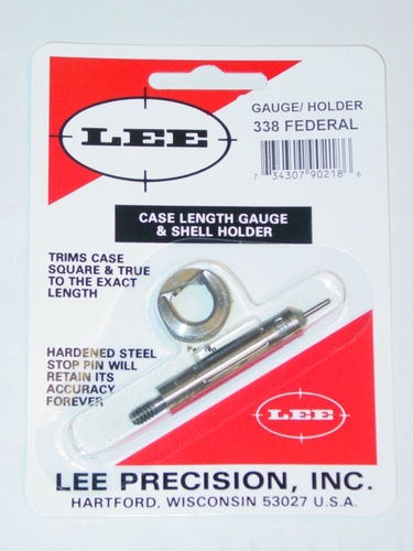 338 FED LEE CASE LENGTH GAUGE/SHELL HOLDER