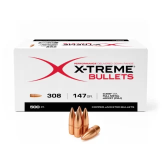 X-Treme 308 (.308) 147 Gr FMJ Bullet 500 Count